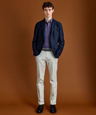 JOSEPH ABBOUD 【キングサイズ・洗える】スタイルアップジャケット ネイビー系