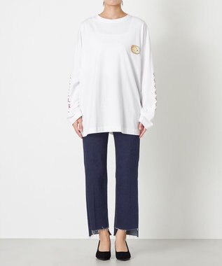 NAVE タブチ×NAVE プリント長袖Tシャツ ホワイト系