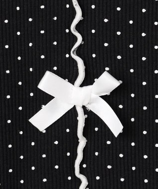 ANY KIDS 【一部店舗/WEB先行販売アイテム】ドット×リボン 半袖Tシャツ ブラック