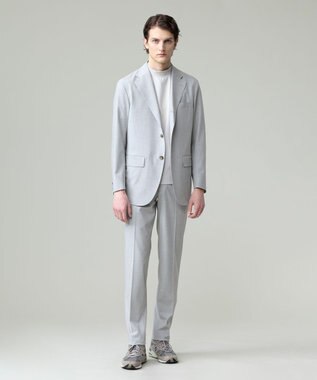 J.PRESS MEN 品格とゆとりの調和【盛夏対応 / 洗える】リラックスセットアップ パンツ ライトグレー系