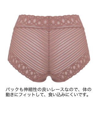 BRADELIS New York 【BRADELIS Me】Sweet Night Shorts  深履き レース ショーツ ココア