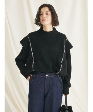 CRAFT STANDARD BOUTIQUE ハンドステッチニットプルオーバー Gray Mixture