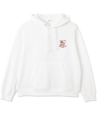 WEGO リラックスフィットTHEBOYグラフィックパーカー ホワイト