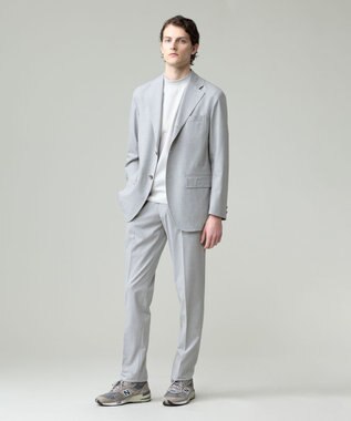 J.PRESS MEN 品格とゆとりの調和【盛夏対応 / 洗える】リラックスセットアップ パンツ ライトグレー系
