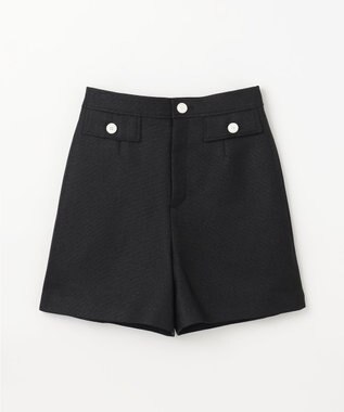 GRACE CONTINENTAL リネンタッチハーフパンツ ブラック