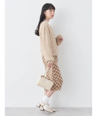 earth music&ecology カールヤーンカーディガン Beige