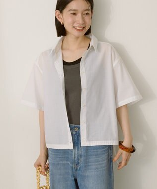 AMERICAN HOLIC T/Rキュプラ ドロストヘムシャツ Off White