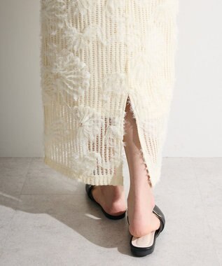 Green Parks 刺繍レーススカート Ecru