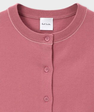 Paul Smith 【洗える】シアー コンビネーション カーディガン ピンク