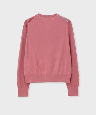 Paul Smith 【洗える】シアー コンビネーション カーディガン ピンク