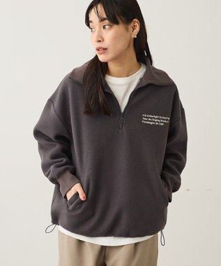 CRAFT STANDARD BOUTIQUE 起毛ハーフジッププルオーバー Charcoal Gray