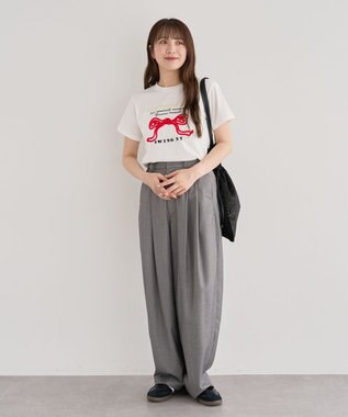 Green Parks ａｎｄｍｉｋｋａ．ラメベロアプリーツ巾着バッグ Black