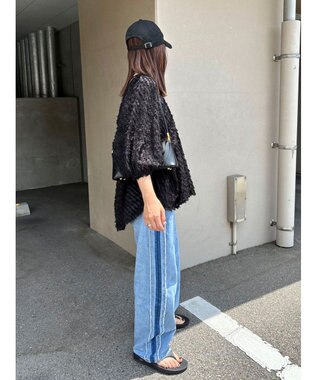 Green Parks AnriettMusee カットジャガードタックブラウス Black