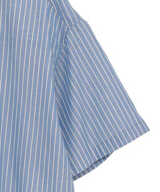 AMERICAN HOLIC T/Rキュプラ ドロストヘムシャツ Stripe Blue