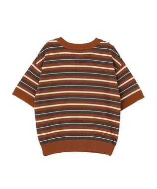 AMERICAN HOLIC 【PENNEY'S】レトロボーダー半袖ニット Orange