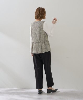 YECCA VECCA ツイードペプラムジレ Mix