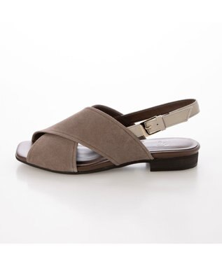 ing <ing>クロスベルトストラップサンダル グレースエード