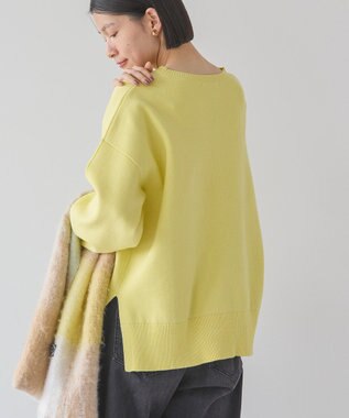 AMERICAN HOLIC 袖ボリュームサイドスリットニットプルオーバー Light Yellow