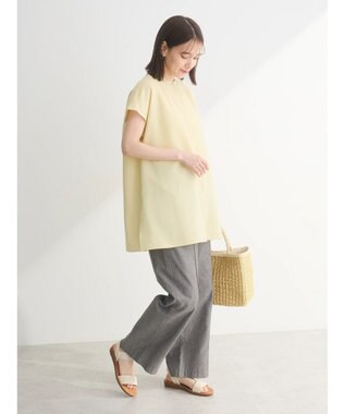 Green Parks 接触冷感　比翼ボタンチュニック Yellow