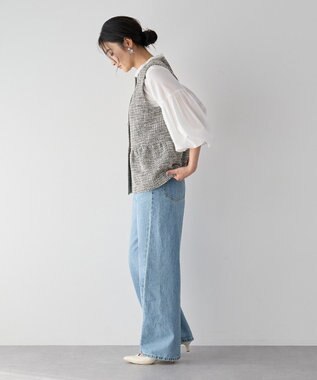 YECCA VECCA ツイードペプラムジレ Mix