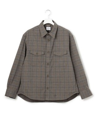 J.PRESS YORK STREET 【UNISEX】チェックストレッチCPOジャケット ブラウン系3