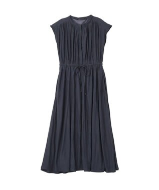 YECCA VECCA ギャザードロストワンピース Navy