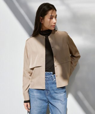 ICB L 【洗える】リヨセルカシミヤスムース ハイネックカットソー ブラック系