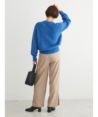 Green Parks フェザーモックネックニットプルオーバー Sax