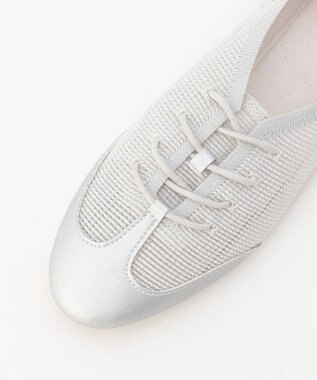 steppi シースルーダービー シューズ シルバーラメ