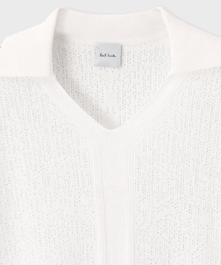 Paul Smith 【洗える】アイレット スキッパー ニット ホワイト