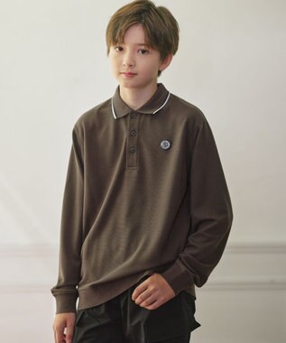 J.PRESS KIDS 【140-170cm】リブライン ポロシャツ グレー系