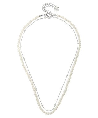 AMERICAN HOLIC ベビーパール・メタルボールＳＥＴネックレス Silver