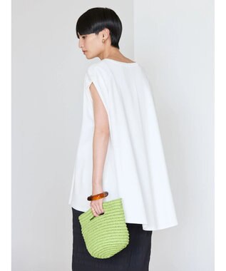 AMERICAN HOLIC 接触冷感フレンチスリーブカットチュニック Off White