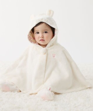 MIKI HOUSE HOT BISCUITS 【ミキハウス】【70-90cm】 マイクロファー マント