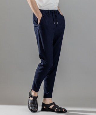 JOSEPH HOMME ＜新色追加＞新素材【通気性/ストレッチ】トリコサッカーストレッチ ドロスト付テーパードパンツ /  PEGG CONVERTIBLE ネイビー系