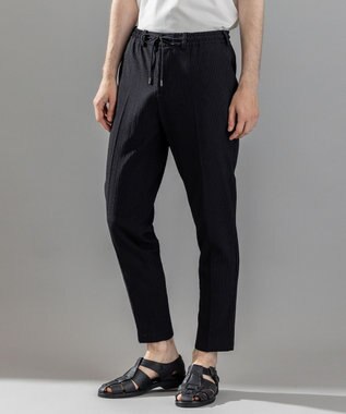 JOSEPH HOMME ＜新色追加＞新素材【通気性/ストレッチ】トリコサッカーストレッチ ドロスト付テーパードパンツ /  PEGG CONVERTIBLE ブラック系