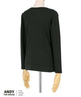 une nana cool MADE WITH ねずみのANDY 綿混裏起毛シャツ BL