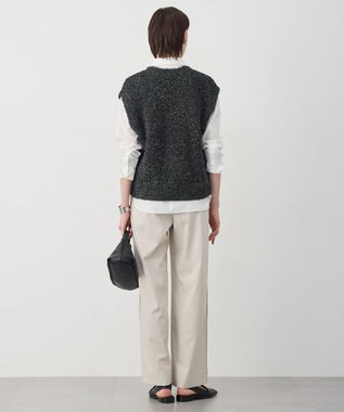 ICB ドライリネンストレッチ ワイドストレートパンツ トープ