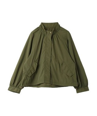earth music&ecology スタンドフリルミリタリーブルゾン Khaki
