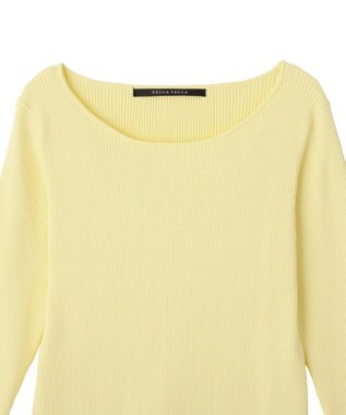 YECCA VECCA 袖釦7分袖リブニット Off White