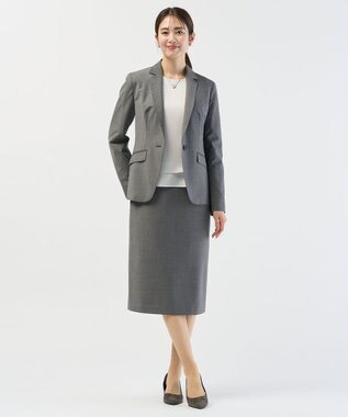 J.PRESS LADIES L 【セットアップ対応】BAHARIYE SOLID テーラード ジャケット ミディアムグレー系