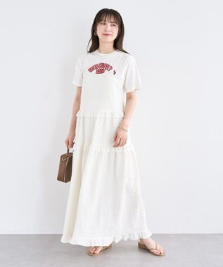 Green Parks ・Petit Fleur フリルティアードキャミワンピ Off White