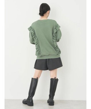 earth music&ecology フリルスウェットプルオーバー Mint