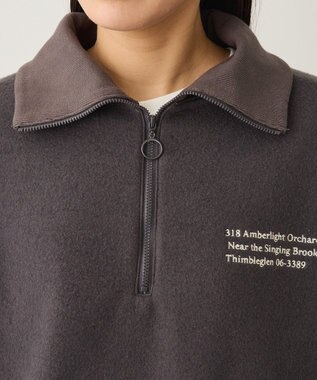 CRAFT STANDARD BOUTIQUE 起毛ハーフジッププルオーバー Charcoal Gray