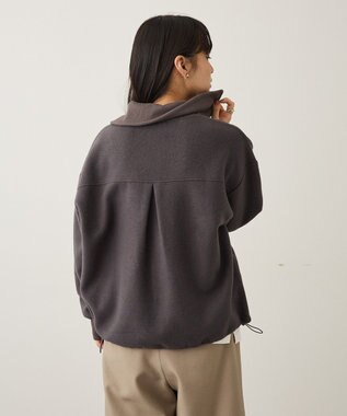 CRAFT STANDARD BOUTIQUE 起毛ハーフジッププルオーバー Charcoal Gray