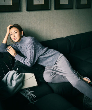 【SHIHOさん着用】ファインウールカシミヤフリンジ ストール