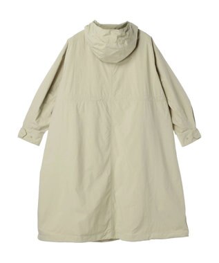earth music&ecology テックフードロングコート Light Khaki
