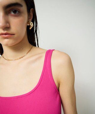 GRACE CONTINENTAL デコルテニットタンク ピンク