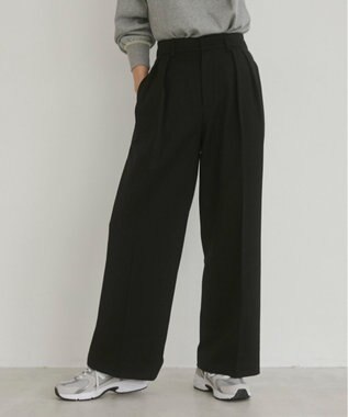 WEGO 【ANGIE VINTAGE/SMLサイズ展開】２タックワイドスラックス ブラック