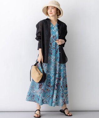 23区 VIOLAd'ORO ラフィアシート レザーコンビ ワンハンドルバッグ ベージュ系